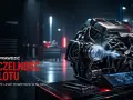 Diagnostyka nieszczelności dolotu w silniku diesel. Dym wydobywa się z silnika podczas testu szczelności.