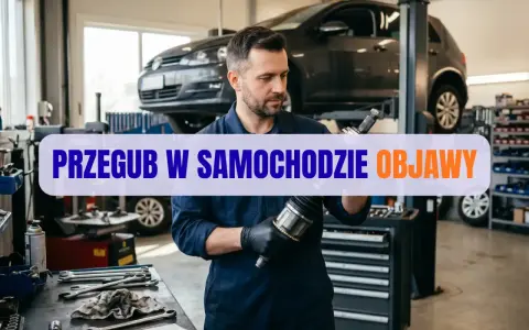 Mechanik pokazuje przegub, element układu napędowego. Zepsuty przegub w samochodzie objawy są często słyszalne podczas jazdy.