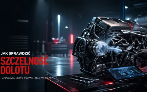 Diagnostyka nieszczelności dolotu w silniku diesel. Dym wydobywa się z silnika podczas testu szczelności.