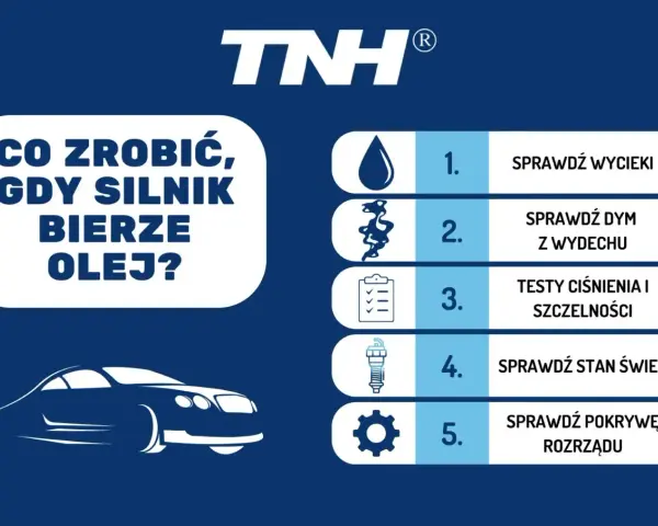 Co zrobić, gdy silnik bierze olej? Sprawdź wycieki, dym z wydechu, ciśnienie, świece i pokrywę rozrządu.